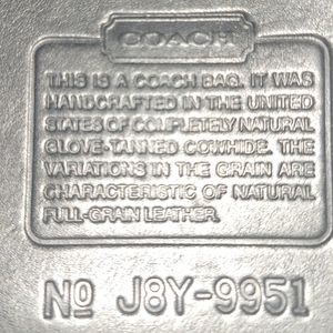 Natural leather coach purse